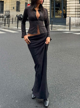 Jodie Maxi Skirt Black