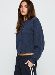 Kammi Button Up Cardigan Navy