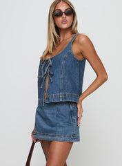 Stefenie Denim Skort Mid Wash