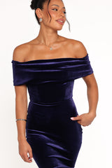 Adair Off Shoulder Maxi Dress - Navy