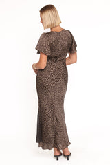 Flossy Maxi Dress - Umber/Taupe
