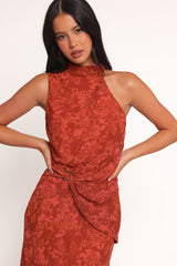 Isabeau Midi Dress - Red Roses