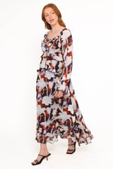 Kasey Maxi Dress - Blurred Floral