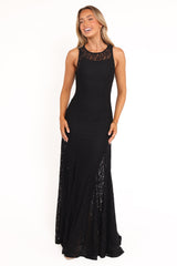 Keani Maxi Dress - Black Lace