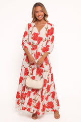 Kelda Dress - Red Floral