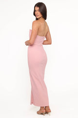 Kinnie Midi Strapless Dress - Pink