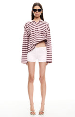 Lioness Rebels Jersey Burgundy Blush Stripe