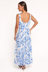Lowen Midi Dress - Blue Floral