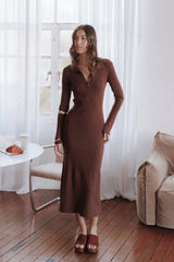 Makenna Knit Dress - Brown