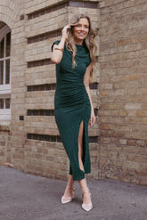 Mel Midi Dress - Emerald