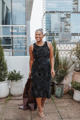 Melinda Sleeveless Velvet Maxi - Black