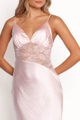 Milla Maxi Lace Dress - Pale Pink