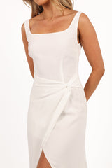 Nadea Faux Wrap Maxi Dress - White