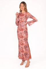 Nash Long Sleeve Dress - Blurred Botanics