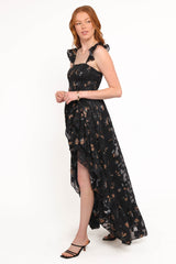 Orielle Maxi Dress - Black/Beige Floral