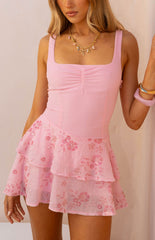 Rihana Light Pink Beaded Playsuit