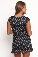 Saylor Mini Dress - Black Floral