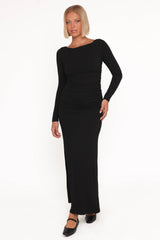 Warren Long Sleeve Maxi Dress - Black