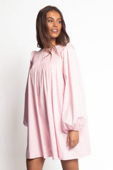 Wyatt Long Sleeve Mini Dress - Pink