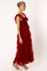 Belle Maxi Dress - Burgundy