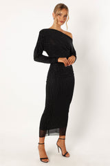 Loeve Long Sleeve Midi Dress - Black