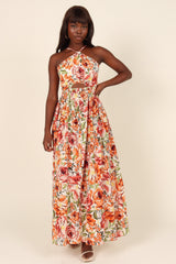 Madeira Dress - Orange Floral
