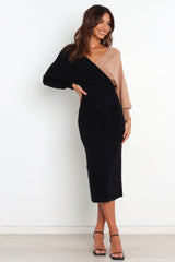 Nate Dress - Black/Beige