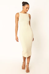 Nita Midi Dress - Beige