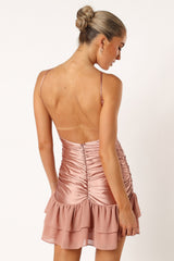 Reeve Halterneck Mini Dress - Rose