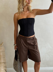 Oscuro Longline Mesh Corset Top Black