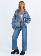 Kier Oversized Jacket Denim Mid Wash