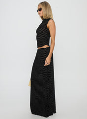 Ford Maxi Skirt Onyx Polka