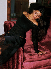 Mochapella Off The Shoulder Top Black