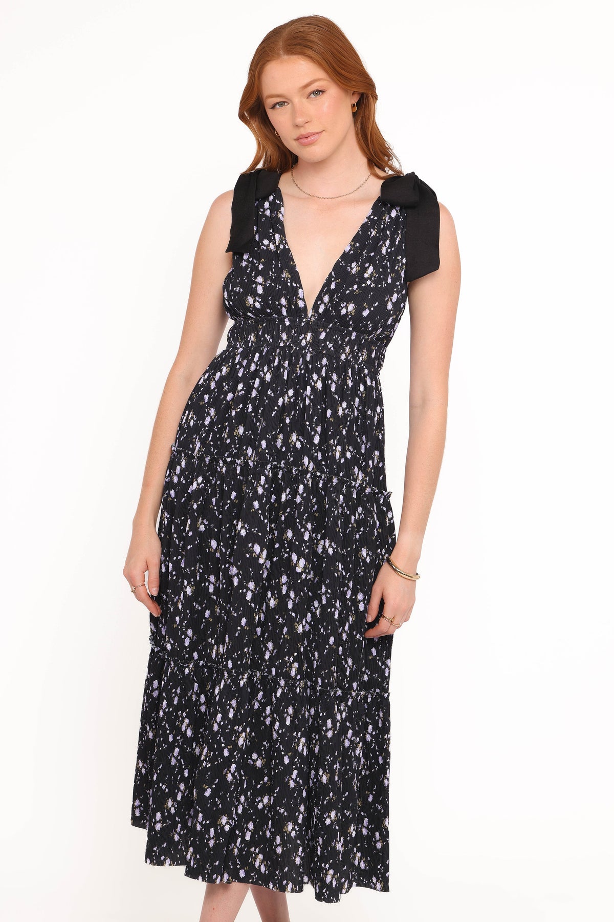 Adeline Maxi Dress - Black Floral