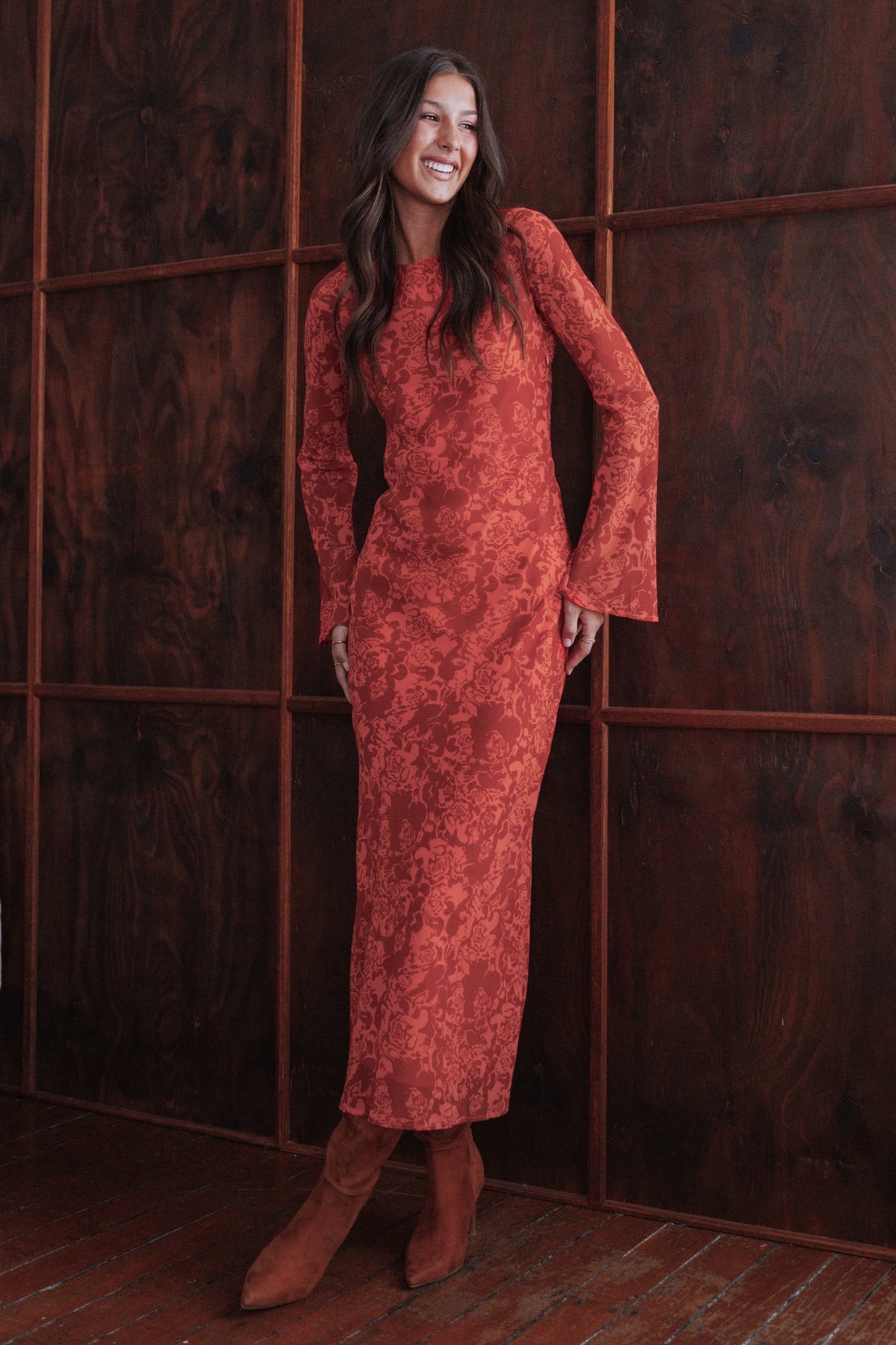 Talitha Maxi Dress - Red Roses