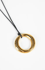 Brinley Gold and Black Pendant Necklace