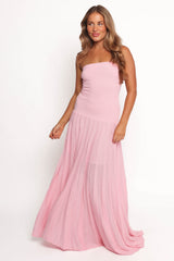 Cadenza Strapless Maxi Dress - Pink