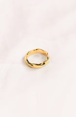 Edern Gold Wave Ring