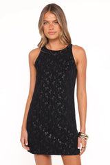 Farica Mini Dress - Black Floral