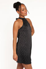 Gabrielle Mini Dress - Black Polka Dot