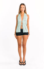 Hazel Green Sequin Knit Top