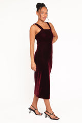Hyatt Velvet Dress - Burgundy
