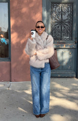 It Girl Sand Faux Fur Jacket