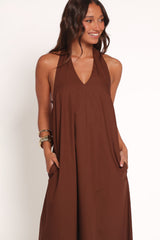Kaida Maxi Dress - Espresso