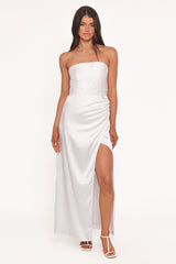 Kara Strapless Maxi Dress - White