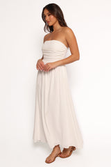 Kayt Strapless Dress - White