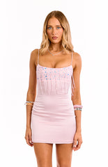 Keane Light Pink Party Mini Dress