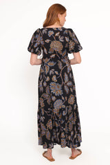 Loveen Maxi Dress - Black Floral