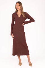 Makenna Knit Dress - Brown