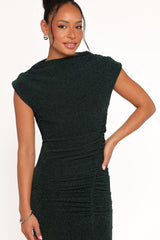 Mel Midi Dress - Emerald